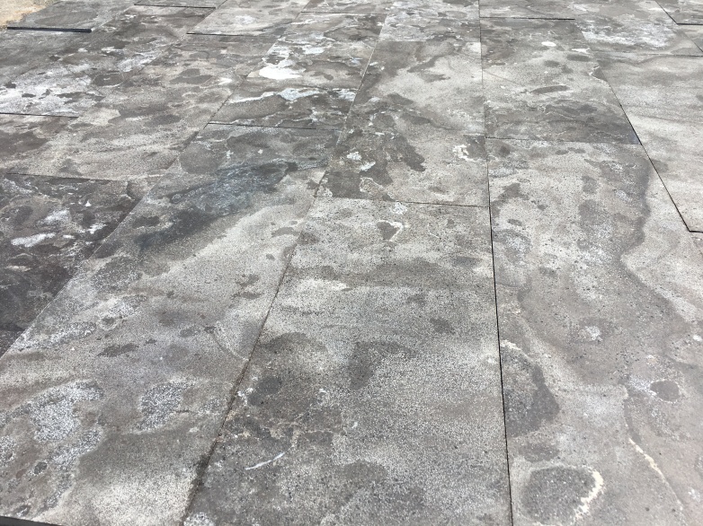 Limestone Blue Acid Wash finish paving